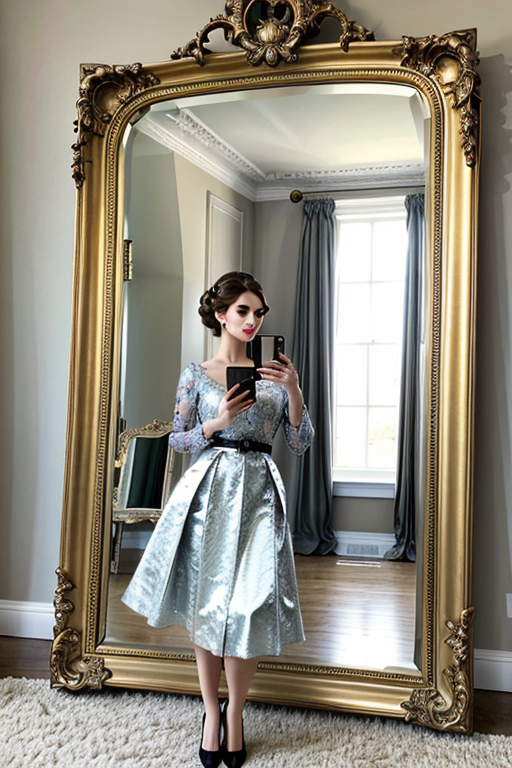 mirror photo poses girl